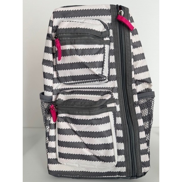 HOT PINK INTERIOR Handbags - Lovely Sling Bag Backpack Crossbody Grey /White/Pink Interior-Trendy/Travel